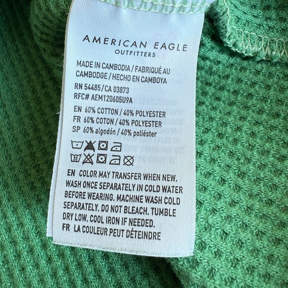 American Eagle Outfitters Green Waffle Knit Top - Picture 5 of 6